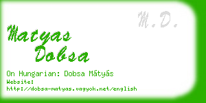 matyas dobsa business card