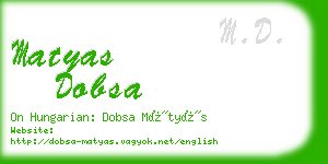 matyas dobsa business card